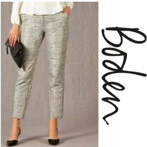 Boden cropped bistro pants, metallic shimmer, size 8, EUC